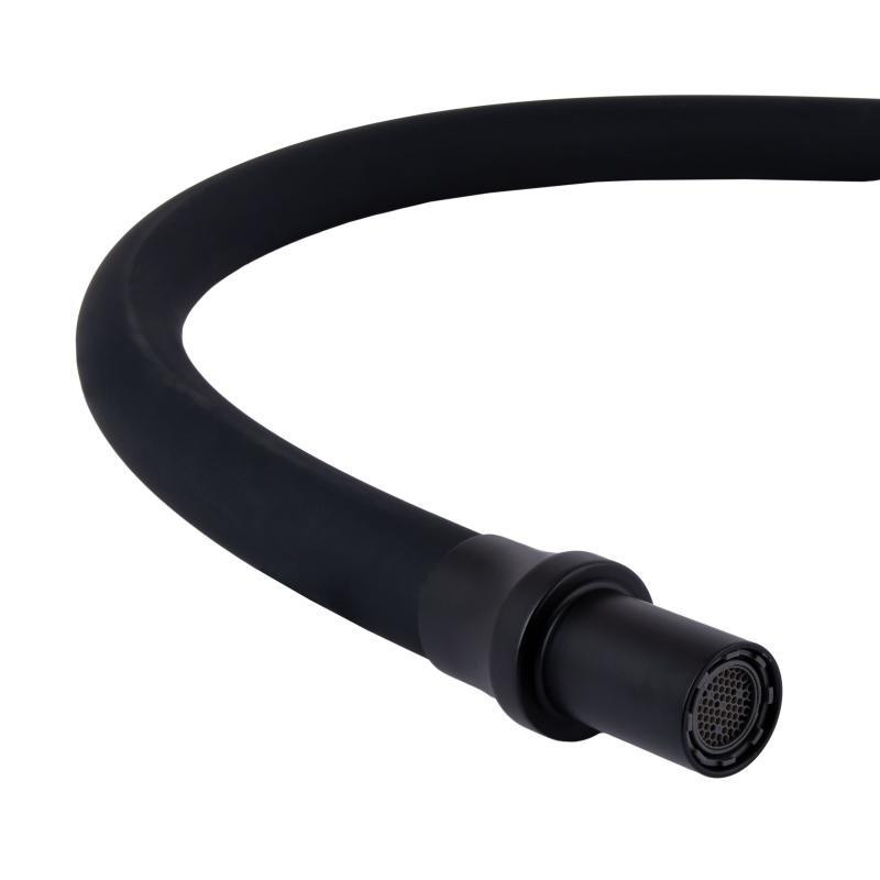 Смеситель для кухни Lidz Aria 020F3 с гибким изливом, с подключением для питьевой воды Black Matt Харьков - изображение 6