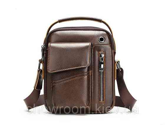Чоловіча шкіряна сумка сумка Leather Collection (5030)коричнева Київ