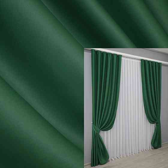 Комплект готовых штор VR-Textil Bagema Rvs № 1475ш Зеленый 100х275 см 2 шт (31-738) Киев