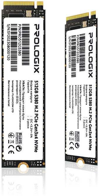 Накопичувач SSD 512GB Prologix S380 M.2 2280 PCIe 3.0 x4 NVMe TLC (PRO512GS380) M.2 2280 Харків - фото 4
