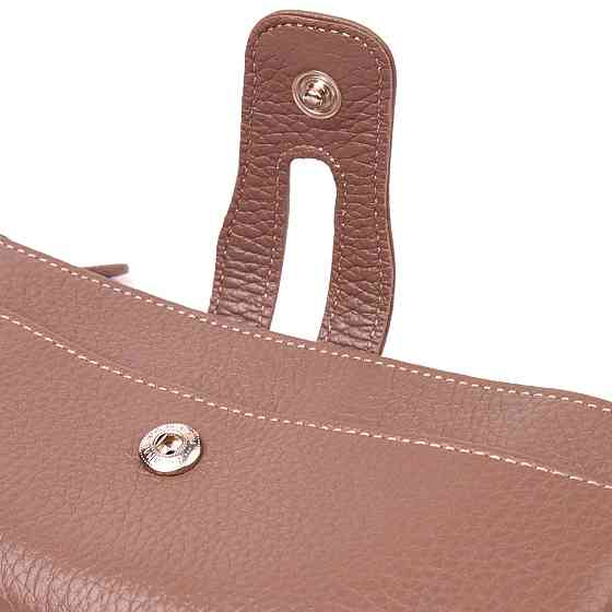 Интересный кошелек из натуральной зернистой кожи CANPELLINI 21634 Бежевый Киев