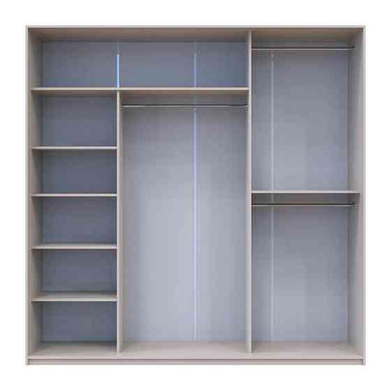 Шкаф-купе Doros Сити Лайт Кашемир 3 зеркала 225х60х225 (DRS-011811) Днепр