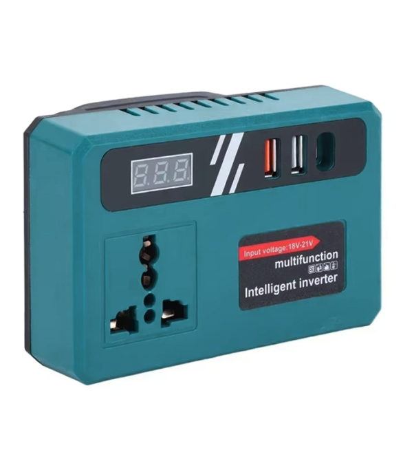Аккумуляторный инвертор напряжения (18–21 В → 220 В) 150 Вт, портативный аккумулятор для зарядки устройств (USB, USB-C) Киев - изображение 2