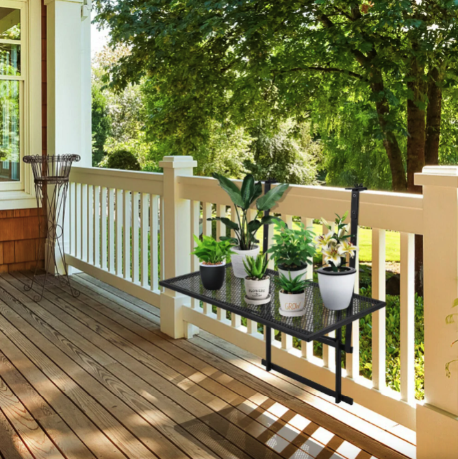 Підвісний столик Costway Mesa балконний чорний Киев - изображение 2