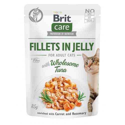 Вологий корм Brit Care Cat Pouch для кішок, у желе, тунець, 85 г Київ