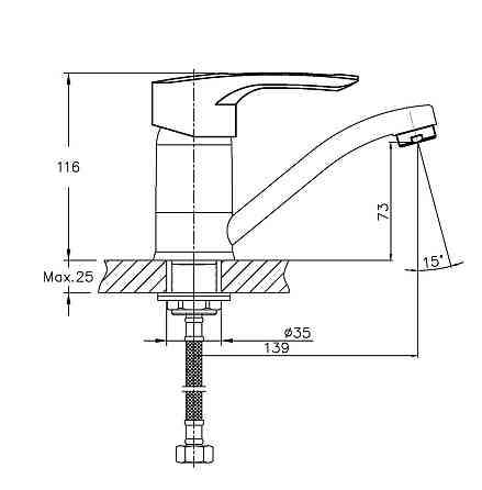 Змішувач для умивальника Haiba Hansberg 555    ( HB0215 ) 27299 Харків