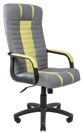 Офісне Крісло Керівника Richman Atlant Lord 21-14 Підлокітник Річ Пластік М1 Tilt Жовто-Сірий Київ