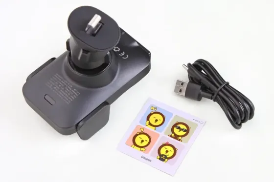 Подставка під телефон на обдунувши з безрів. зарядкою 15Вт і автозатишком Baseus Wisdom Вінниця