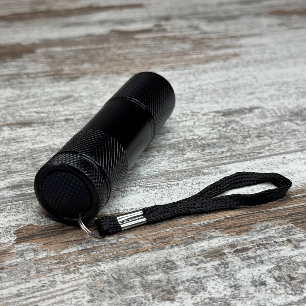 Фонарь ультрафиолетовый мини 9LED 395-400нм, УФ фонарик для проверки документов, банкнот и скрытых меток Киев - изображение 1