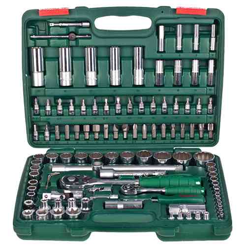 Набір торц. головок 1/4"DR4-14мм та 1/2"DR10-32 мм,108 предм(12 г) HANS Одеса