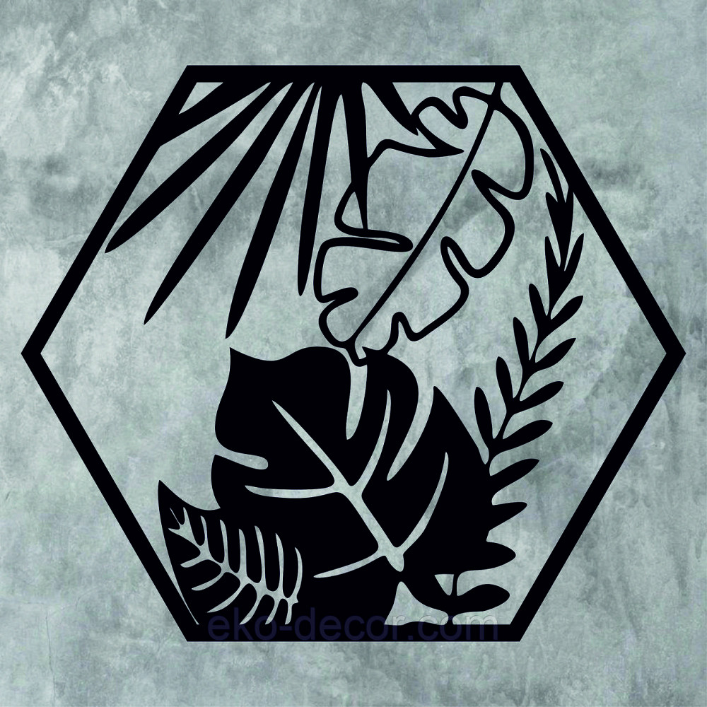 Декоративное настенное Панно «Растения» Декор на стену 90*90 см, Черный Киев - изображение 6