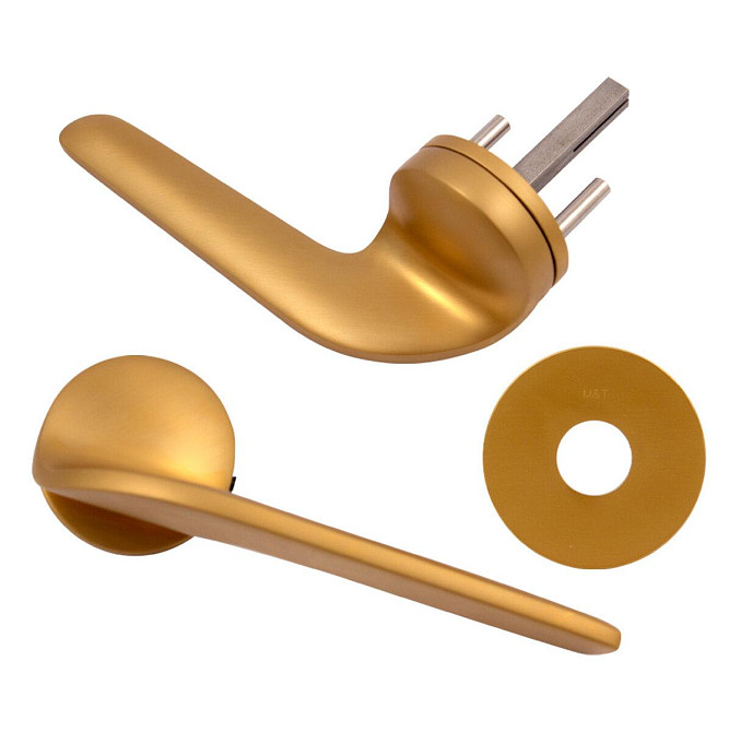 Дверная ручка на розетке M&T Up 147223 TIN-A титан/латунь матовая R ф/с Киев - изображение 3