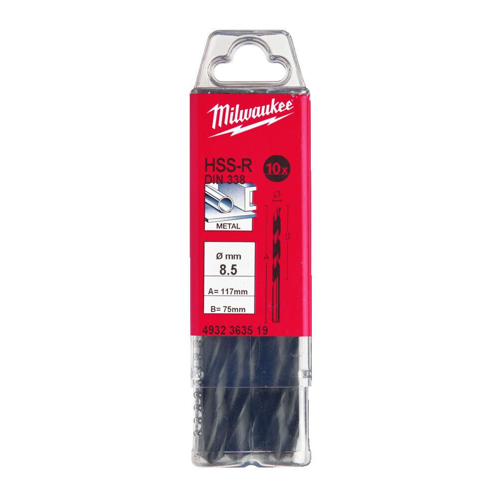Свердло по металу HSS-R MILWAUKEE DIN338, діаметр 8,5мм, (10шт) пластикова коробка Одесса - изображение 1