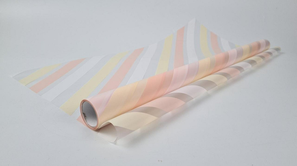 Калька для квітів рулон 8 м тонований матовий (77) (h660) коса смуга No 7 жовто-бежевий (1 шт.) Харків - фото 1