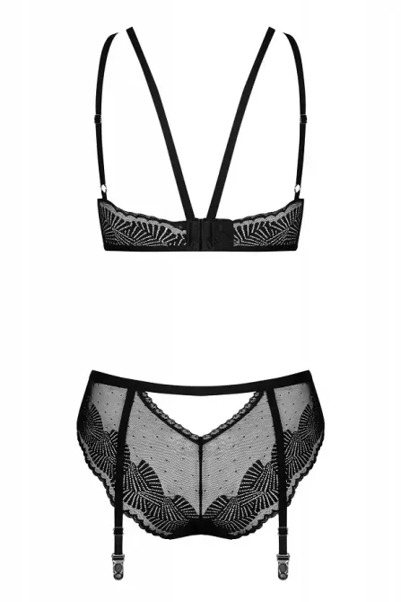 Комплект Obsessive Allastia 2-pcs set black L/XL Львов - изображение 3
