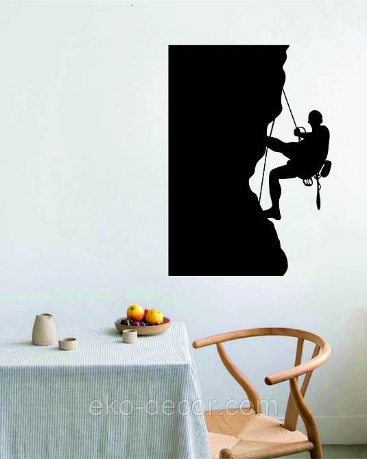 Декоративное настенное Панно «Скалолаз», Декор на стену 90*63 см, Черный Киев - изображение 6
