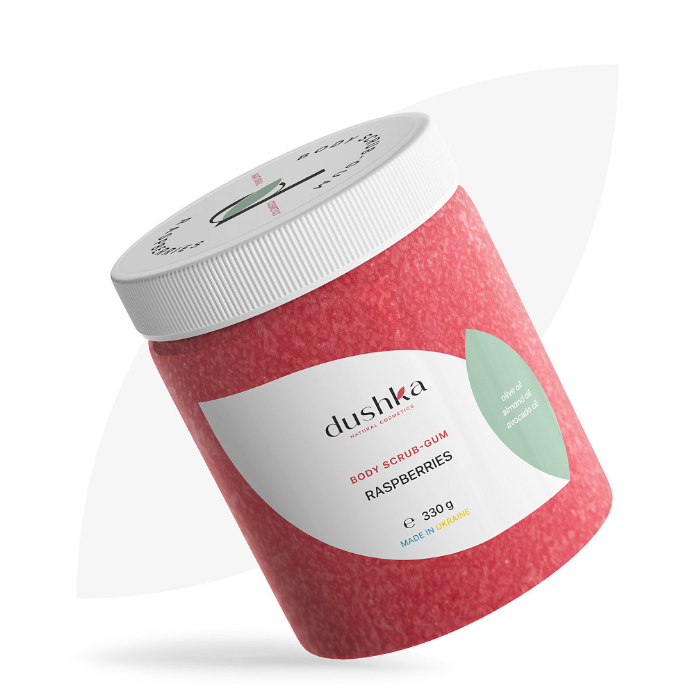 Скраб-жуйка для тіла Малина Dushka 330 г Київ - фото 1