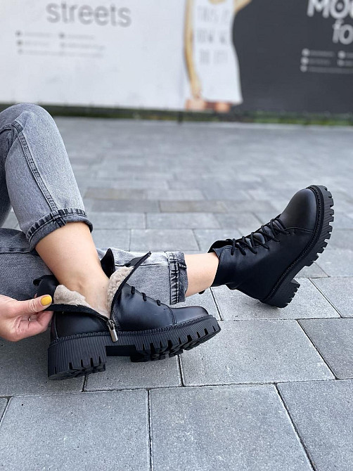 Astra Черевики жіночі G.S.V. ASTRA чорні натуральна шкіра зима висота 13 см (5183) 37р.38р.39р. Коломыя - изображение 2