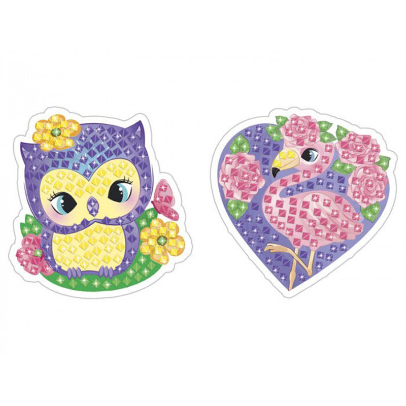 Стікерна мозаїка "Сова та Фламінго" 10100514У з розмальовкою Вінниця - фото 2