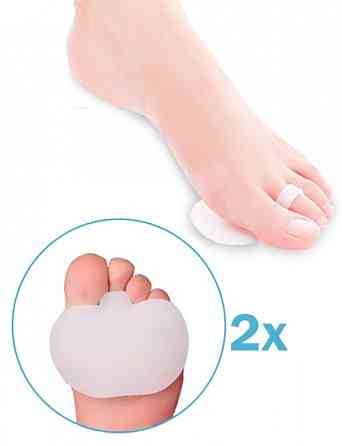 Ортопедическая силиконовая накладка для стопы ValgusPro, протекторы с подушечкой белый Винница