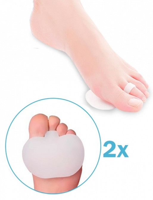 Ортопедическая силиконовая накладка для стопы ValgusPro, протекторы с подушечкой белый Винница - изображение 1