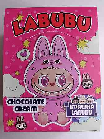 Упаковка яєць із сюрпризом LABUBU 15 г × 12 шт — шоколадні солодощі з іграшкою для дітей Харків