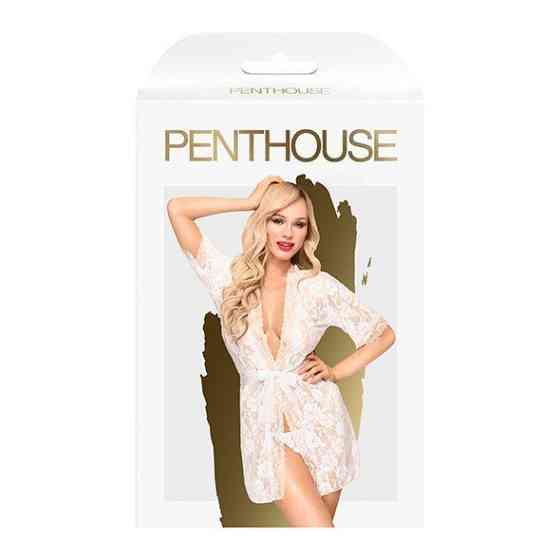 Комплект пеньюар, трусики с доступом и браллет Penthouse - Hypnotic Power White S/L Sex Aura Киев