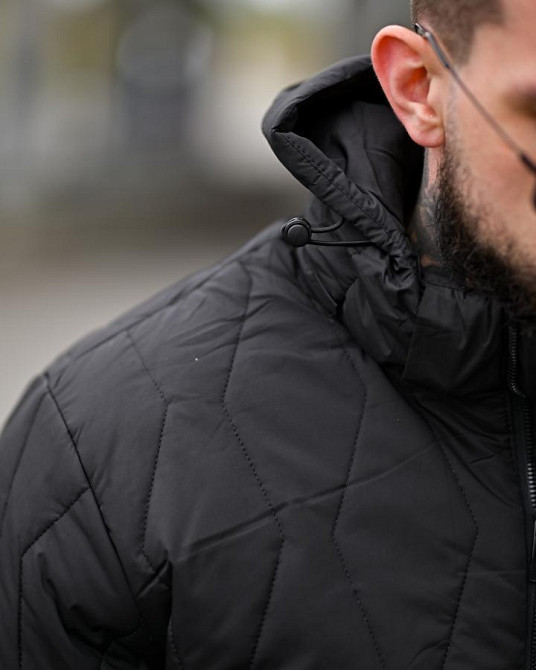 Чоловіча зимова куртка jenson чорна ПП8102 Одеса - фото 6