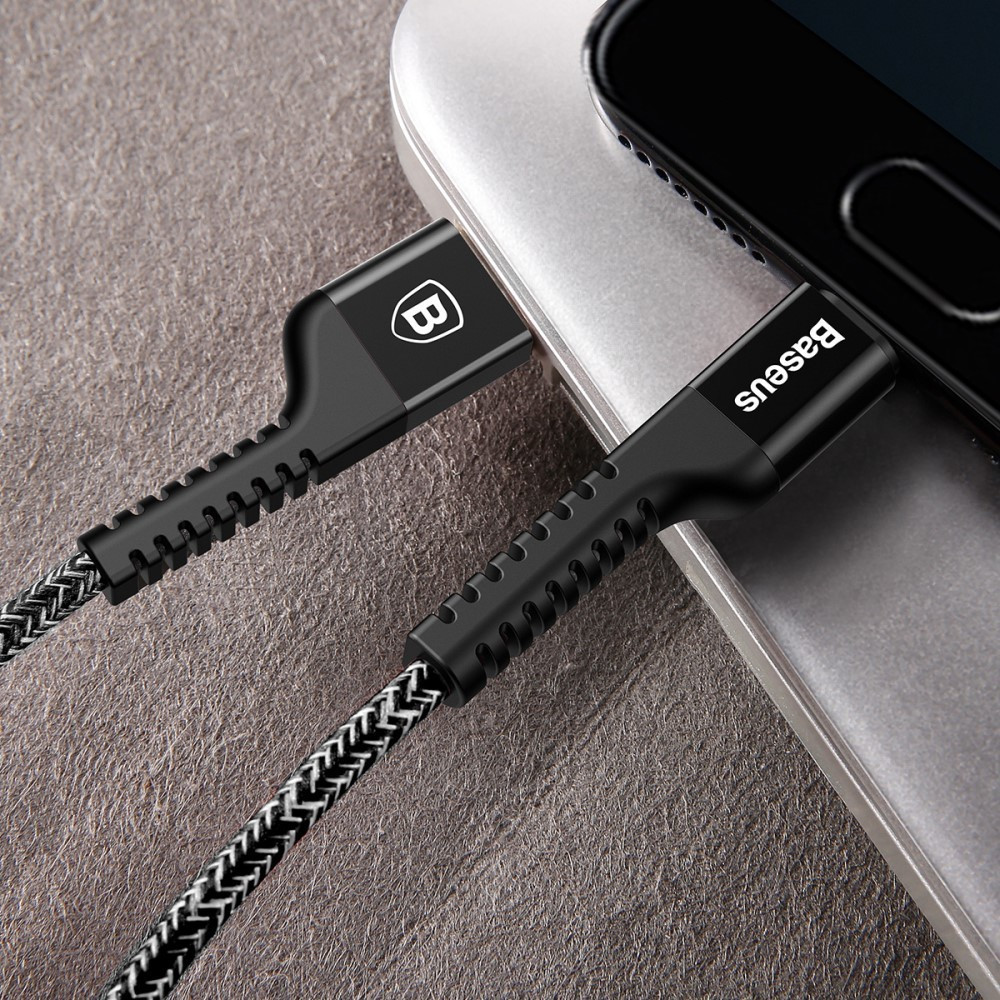 Кабель BASEUS Anti-break Cable Type-c 2.4A 1.5M Черный Киев - изображение 4