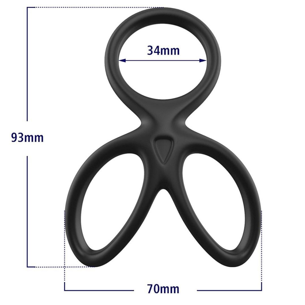 Ерекційне кільце - Triple Silicone Cock Ring Erospace Men’s Play B14 Sex Aura Київ - фото 10