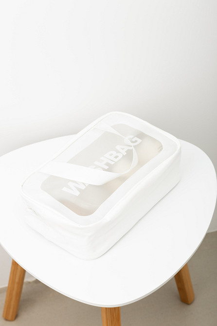 Прозора сумка-косметичка з ручками Washbag White 25см Вінниця - фото 3