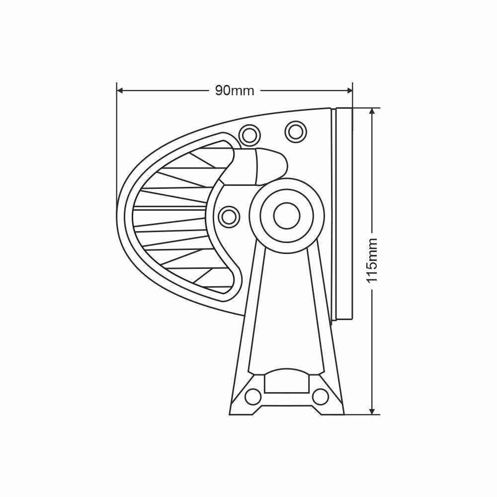 Фара светодиодная Brevia Cree Spot 120W (40x3W), 11200Lm, 554x82x90мм, 1шт Львов - изображение 9