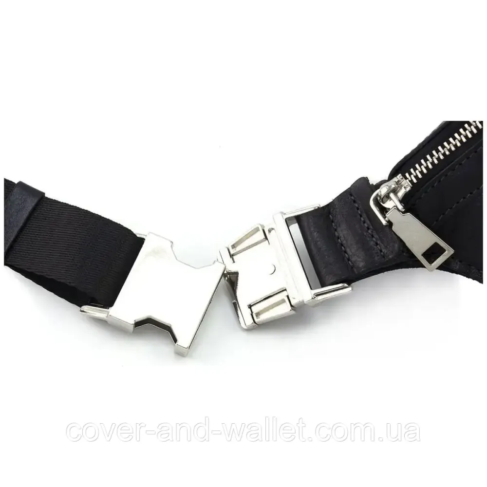 Модная женская сумка бананка из натуральной кожи черного цвета Grande Pelle 743610 Киев - изображение 5