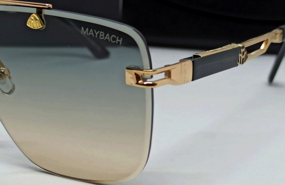 Брендовые очки унисекс линзы бежево синий градиент безоправные с золотом. Киев - изображение 6