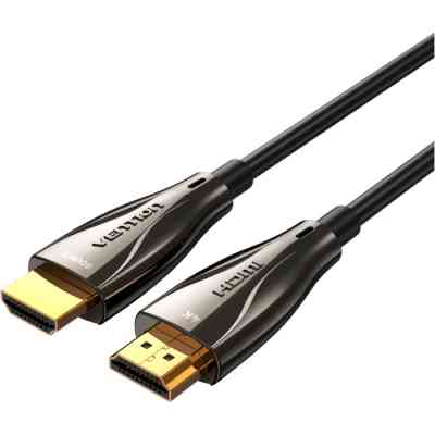 Кабель HDMI M - M, 30.0 м, V2.0, Optical 4K 60Гц 18Gbps Dolby 7.1 PVC Black Zinc Alloy Vention Винница