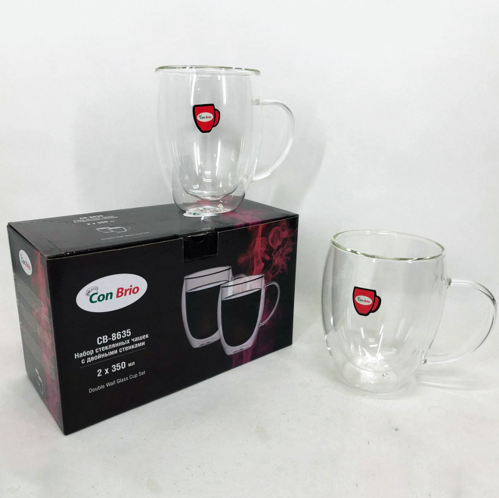 Набор чашек для кофе с двойным дном, Кружка с двойным дном Прозрачные чашки двойными стенками ST-52 Львов - изображение 4