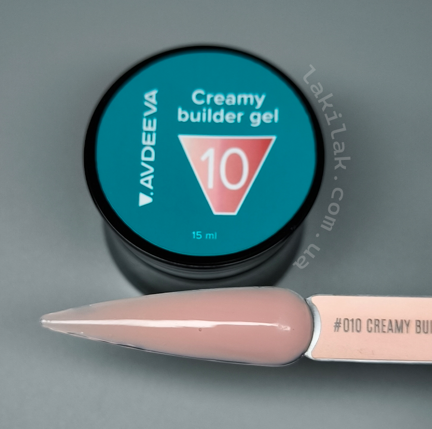 Моделюючий гель AVDEEVA Creamy builder gel №10 (бежевий) 15мл HEMA & TPO FREE Херсон - фото 1