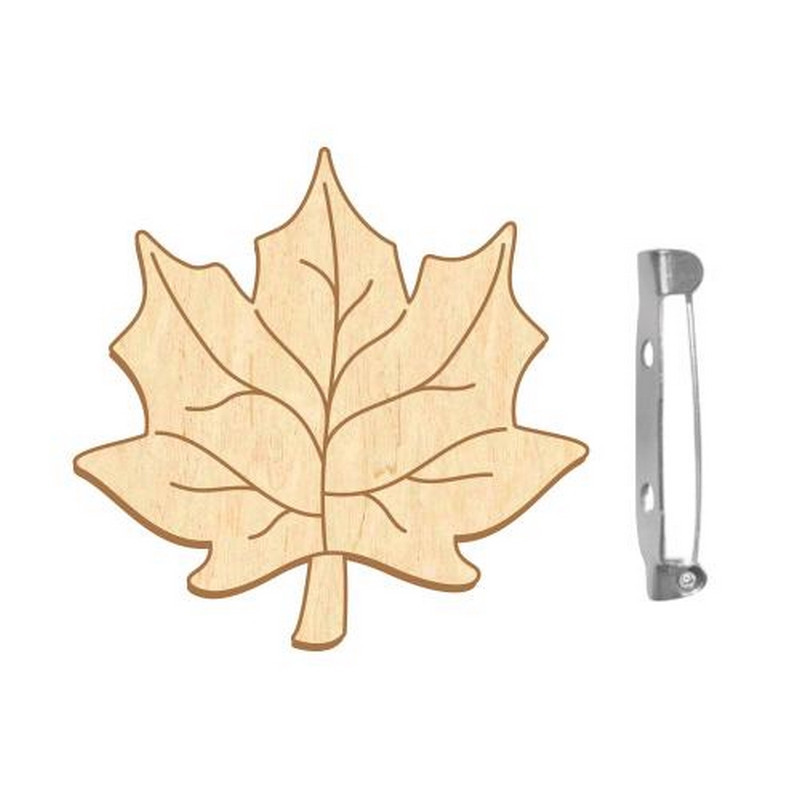 Заготовка брошки для розфарбовування "Кленовий лист" FDZB-105 Вінниця - фото 1