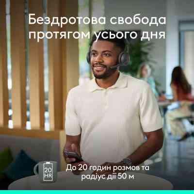 Наушники Logitech Zone Wireless 2 ES for Business Graphite (981-001512) Вінниця