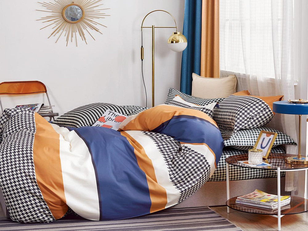 Ecotton Комплект постільної білизни Ecotton Євро 210х220 см синій (21215А) Коломия - фото 1