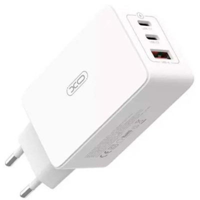 Зарядний пристрій XO CE13 PD65W GaN (2Type-C/1USB) White (XO-CE13-WH) Вінниця - фото 2