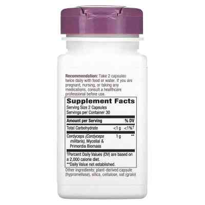 Вітамінно-мінеральний комплекс Nature&apos;s Way Кордіцепс, 500 мг, Cordyceps, 60 вегетаріанських капсул (NWY-15384) Вінниця