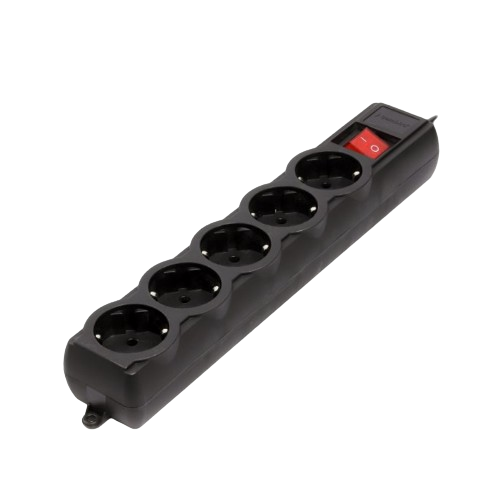 Фільтр мережевий 5 розеток 1,8 м чорний SPG5-G-6B-PRO PRO Gembird Житомир - фото 2