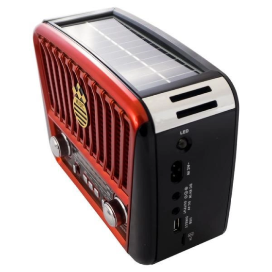 Радіоприймач Golon SOLAR RX-455S всехвильовий з LED ліхтариком, MP3, USB, TF, сонячна панель Одеса