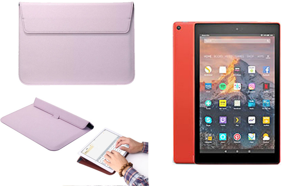 Чехол-конверт VitoCase для Amazon Fire HD 10 2017, 2018, с функцией подставки для планшета Фиолетовый Киев - изображение 1