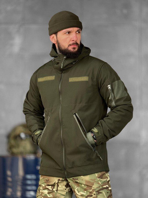 Демисезонная тактическая куртка софтшел  lion олива   ВТ5051 Одесса - изображение 1