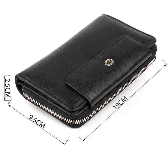 Кошелек из кожи на защелке ST Leather 19339 Черный Киев