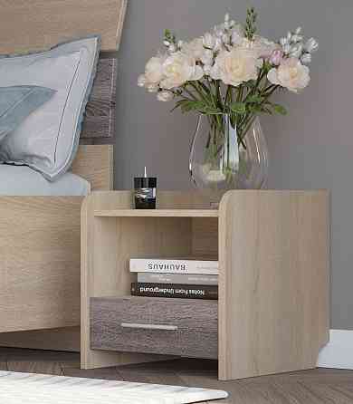 Тумба прикроватная Эверест Т-1 40х40х40 сонома + трюфель (DTM-2079) Львов