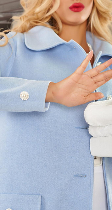 Модне пальто зі знімним хутром Київ - фото 3