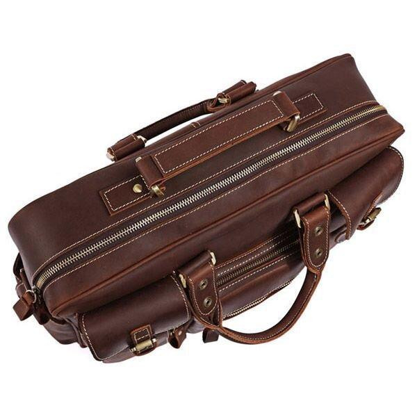 Сумка чоловіча Vintage 14075 шкіряна Коричнева Київ - фото 7